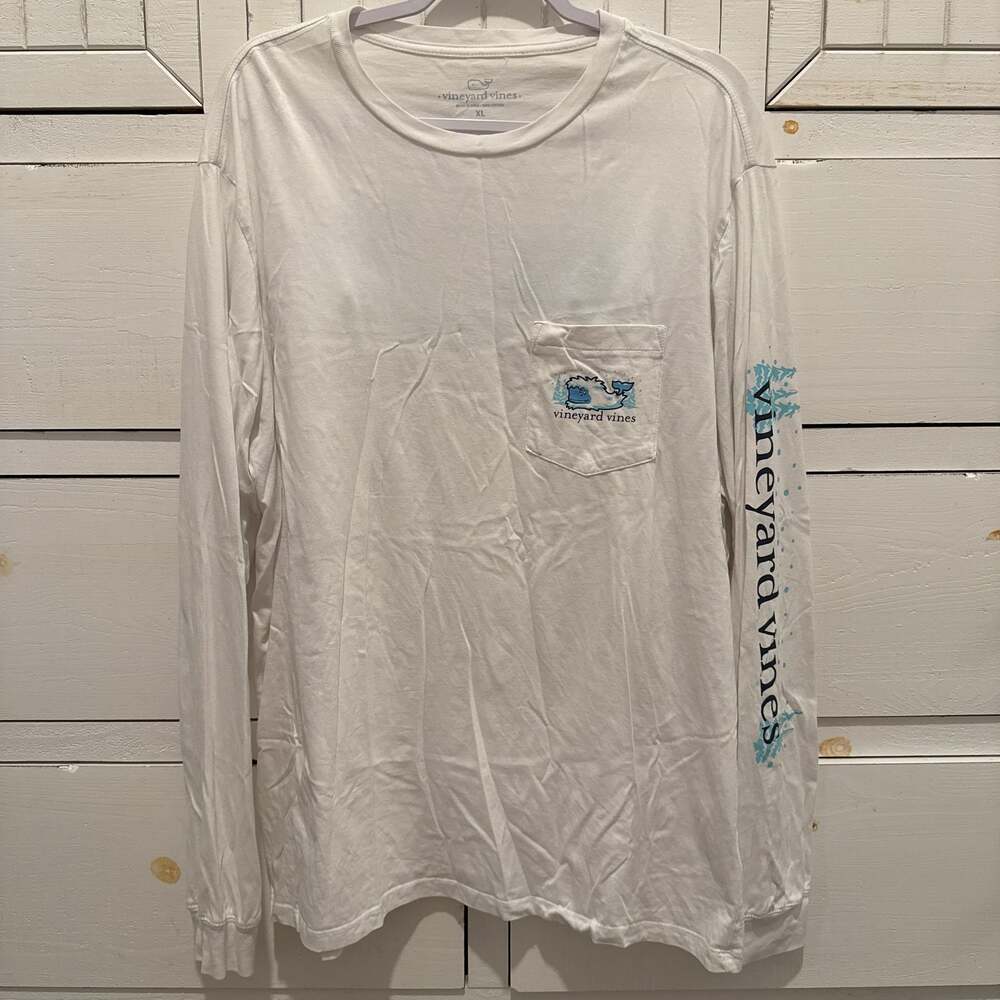 Vineyard Vines white Yeti long sleeve t-shirt
